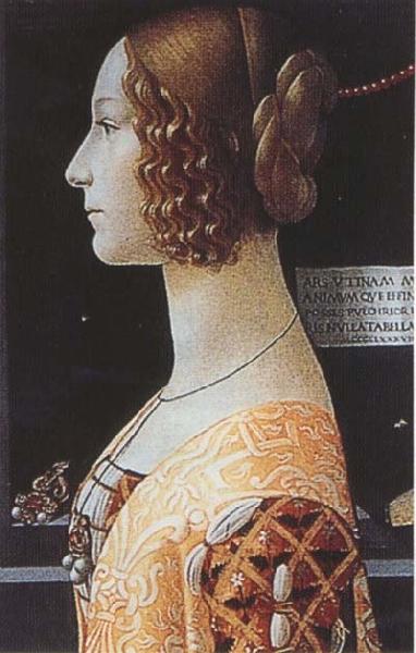 Sandro Botticelli Domenico Ghirlandaio,Portrait of Giovanna Tornabuoni oil painting picture
